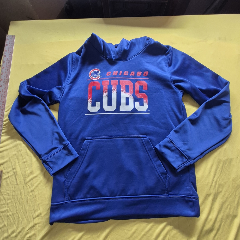 NFL Chicago Cubs Youth Royal Blue Hoodie with Red & White Logo